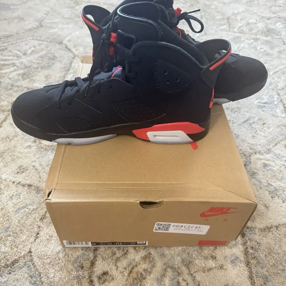 Nike Air Jordan 6 Retro Infrared Salesman Mens Sz 10 CT8529-001 Only Worn Twice